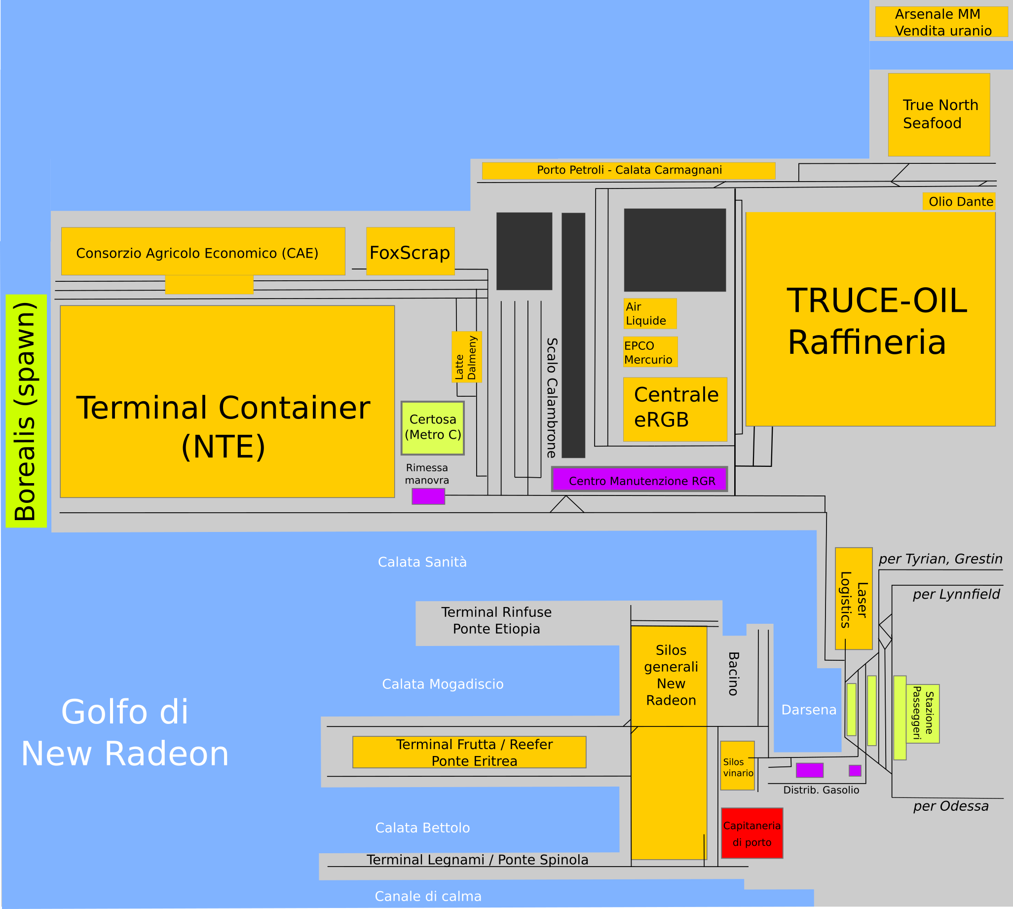 Mappa del porto di New Radeon